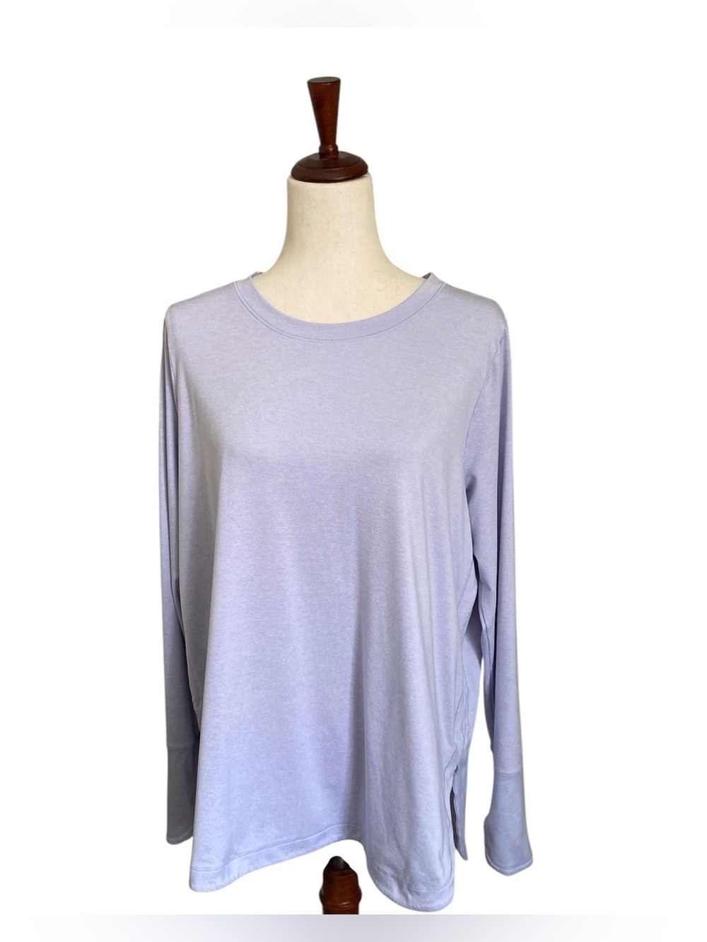 Athleta Lavender Long Sleeve Crew Tee